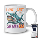 Lunch Lady Shark, Scary Halloween Costume Pumpkin Zombie Shark, Proud Careers Group T-Shirt