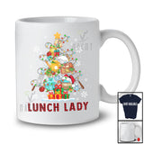 Lunch Lady Tools Christmas Tree; Joyful X-mas Plaid Chef Cooking Lover; Proud Jobs T-Shirt