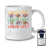 Lunch Lady; Floral Dia De Los Muertos Sugar Skulls Flowers; Jobs Careers Mexican Family T-Shirt