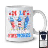 M.I.L.F Definition Man I Love Fireworks, Sarcastic 4th Of July Firecrackers, Fireworks Patriotic T-Shirt