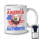 Made In America Genuine And Authentic, Awesome 4th Of July Eagle USA Flag, Patriotic Lover T-Shirt