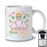 Make Dia De Los Muertos Great Again; Humorous Sugar Skull Skeleton Trump President; Patriotic T-Shirt