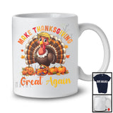 Make Thanksgiving Great Again; Sarcastic Thanksgiving Turkey American President Hair; Pumpkin T-Shirt