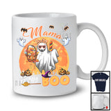 Mama Is My Boo, Lovely Halloween Ghost Sunglasses Bow Tie, Moon Matching Family Group T-Shirt