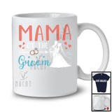 Mama Of Groom, Lovely Mother's Day Wedding Couple Lover Rings Hearts, Family Group T-Shirt
