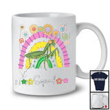 Mantis Squad, Adorable Flowers Rainbow Animal Lover, Floral Matching Women Girls Group T-Shirt