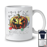 Math Teacher; Horror Halloween Costume Pumpkin Teaching Lover; Math Teacher Group T-Shirt