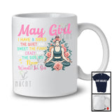 May Girl I Have 3 Sides, Amoureux du yoga avec fleurs de fête d’anniversaire humoristique, T-shirt d’entraînement assorti