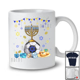 Menorah With Soccer Equipment; Wonderful Hanukkah Family Soccer Player Playing; Sport Team T-Shirt