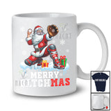 Merry Catchmas; Fantastic Christmas Santa Baseball Catcher Player Team; Snowing Family T-Shirt