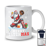 Merry Catchmas; Fantastic Christmas Santa Softball Catcher Player Team; Snowing Family T-Shirt