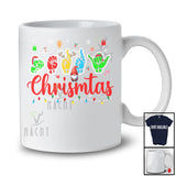 Merry Christmas ASL Sign Language; Fantastic X-mas Elf Hand; Colorful Pajama Family T-Shirt