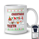 Merry Christmas May All Your Teeth Be White; Fantastic X-mas Sweater Lights Tooth Plaid; Dental Dentist T-Shirt