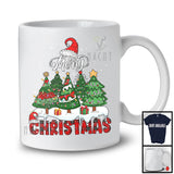 Merry Christmas; Adorable Plaid X-mas Tree Santa Snowing Around; Family Pajama Group T-Shirt