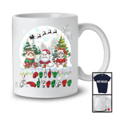 Merry Christmas; Adorable Three ASL Cats Lover; X-mas Moon Language Family Group T-Shirt