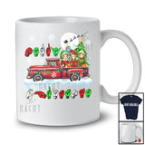 Merry Christmas; Adorable X-mas ASL Three Elf On Pickup Truck; Hand Sign Language Family T-Shirt