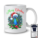 Merry Christmas; Amazing X-mas Santa Peacock Bird Lover; Snowing Around Family Group T-Shirt