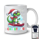 Merry Christmas, Amazing X-mas Santa T-Rex Snowboarding, Dinosaur Lover Family Group T-Shirt