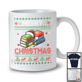 Merry Christmas; Amazing X mas Sweater Santa Librarian Lover; Snowing Family Careers T-Shirt