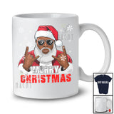 Merry Christmas; Amusing X-mas Rock Black Afro Santa Red Plaid; African Family Group T-Shirt