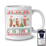 Merry Christmas, Awesome Christmas Sweater Santa ELF Reindeer Sausages, X-mas Food Lover T-Shirt