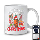 Merry Christmas, Cheerful X-mas Three Santa ELF Reindeer Tools, Matching Bartender Group T-Shirt