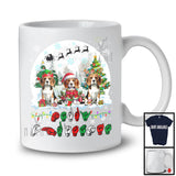 Merry Christmas; Fantastic Christmas Moon Three Beagles Owner; ASL Sign Language Moon T-Shirt