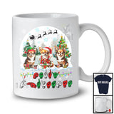 Merry Christmas; Fantastic Christmas Moon Three Chihuahuas Owner; ASL Sign Language Moon T-Shirt