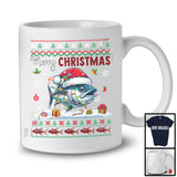 Merry Christmas; Fantastic X-mas Lights Sweater Red Plaid Santa Tuna; Sea Animal Lover T-Shirt