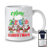 Merry Christmas; Lovely Christmas Tree Moon Three Gnomes; Matching X-mas Group T-Shirt