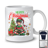 Merry Christmas; Lovely ELF Holding Game Controller; X-mas Tree Lights Gaming Gamer Team T-Shirt