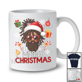 Merry Christmas; Lovely X-mas Afro Men Sunglasses Face; Black African American Family T-Shirt