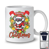 Merry Christmas; Lovely X-mas Santa Koala Bear Sunglasses; Matching Zoo Animal Lover T-Shirt