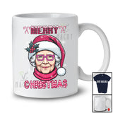 Merry Christmas; Wonderful X-mas Woman Pink Santa Glasses; African Family Group T-Shirt