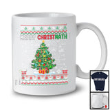 Merry Christmath; Humorous Christmas Tree Math Teacher Students; Sweater Family Group T-Shirt