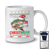 Merry Christmusk; Humorous Christmas Sweater Santa Muskellunge Musky Muskie; Fishing T-Shirt