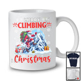 Wmhaykw/s1Merry Climbing Christmas; Awesome X-mas Snowing Santa Climbing Lover; Family Group T-Shirt