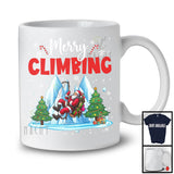 Merry Climbing; Wonderful Christmas Winter Santa Go Climbing; Outside Activities Group T-Shirt