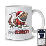 Merry Crickets; Amazing Christmas Lights Santa Bearded Dragon Plaid; Snowing Family T-Shirt