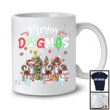 Merry Dogmas, Cheerful Christmas Three Santa Reindeer ELF Chihuahua Owner, X-mas Group T-Shirt