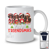 Merry Friendsmas; Adorable Christmas Santa African American Black Girl Afro; Friends Family T-Shirt