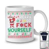 Merry Go F*ck Yourself; Amazing Christmas Santa Sweater; Pajama Matching X-mas Family Group T-Shirt