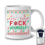 Merry Go F*ck Yourself; Amazing Christmas Sweater; Pajama Matching X-mas Family Group T-Shirt