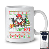 Merry Liftmas; Humorous Christmas Muscle Gnome Weightlifting; Sweater Gym Workout Group T-Shirt