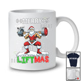 Merry Liftmas; Humorous Christmas Muscle Santa Weightlifting; X-mas Gym Workout Group T-Shirt