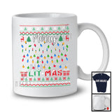 Merry Lit-mas; Amazing Christmas Lights Snowing Around; X-mas Sweater Family Lover Group T-Shirt