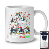 Merry Orcamas; Joyful Christmas Santa Elf Reindeer Orca On X-mas Tree, Sea Animal Lover T-Shirt