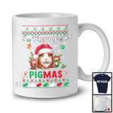 Merry Pigmas; Adorable Christmas Sweater Guinea Pig Santa; X-mas Ornaments Snowing T-Shirt