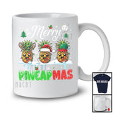 Merry Pineapmas; Amazing Christmas Three Santa Elf Reindeer Pineapple; Vegan Group T-Shirt