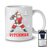 Merry Pitchmas; Awesome Christmas Santa Playing Baseball; Pitcher Sport Player Team T-Shirt